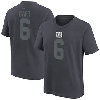 Youth Nike Jaxson Dart Anthracite New York Giants Name & Number T-Shirt
