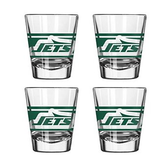 Logo Brands New York Jets Four-Piece Stripe Shot Glass Set