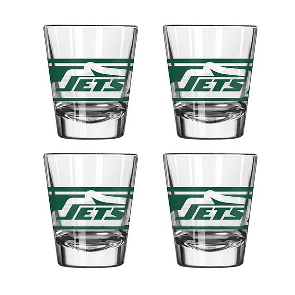 Logo Brands New York Jets Four-Piece Stripe Shot Glass Set