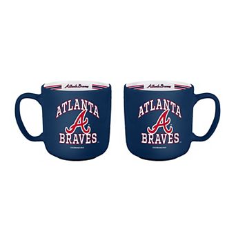 Logo Brands Atlanta Braves Two-Piece 15oz. Stripe Mug Set