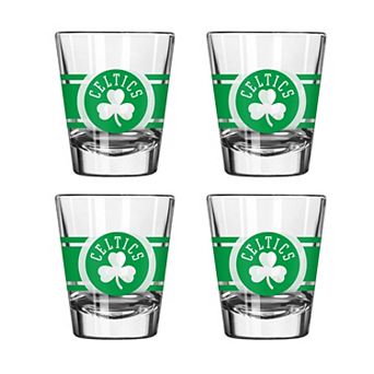 Logo Brands Boston Celtics Four-Piece Stripe Shot Glass Set