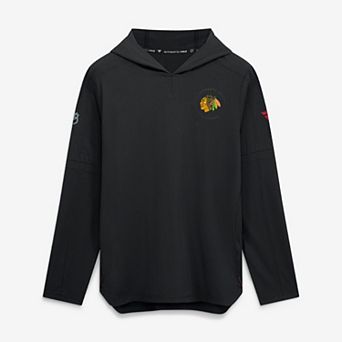 Men's Fanatics Black Chicago Blackhawks Authentic Pro Train Lightweight Hoodie