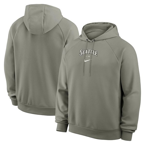 Men's Nike Gray Seattle Mariners Statement Primary Raglan Dri-FIT Hoodie