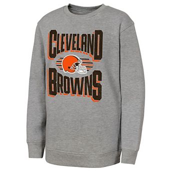Youth Outerstuff Gray Cleveland Browns Jet Stream Sweatshirt