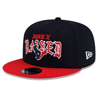 Men's New Era x Born x Raised Navy/Red Houston Texans 9FIFTY Snapback Hat