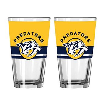 Logo Brands Nashville Predators Two-Piece 16oz. Horizon Pint Glass Set