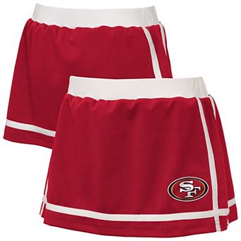 Girls Youth WEAR by Erin Andrews Scarlet San Francisco 49ers Special Teams Striped Skort
