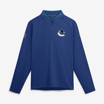 Men's Fanatics Blue Vancouver Canucks Authentic Pro Rink Lightweight Quarter-Zip Pullover