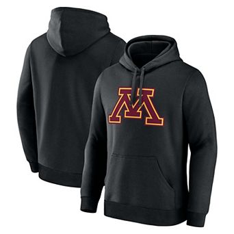 Men's Logo Athletic Black Minnesota Golden Gophers Primary Logo Fleece Pullover Hoodie