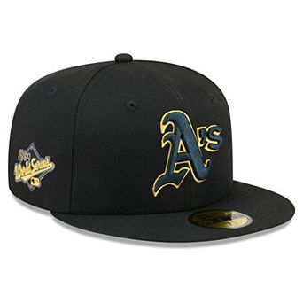 Men's New Era Black Athletics Color Pop 59FIFTY Fitted Hat