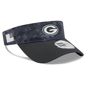 Men's New Era Black Green Bay Packers 2026 Salute To Service Adjustable Visor