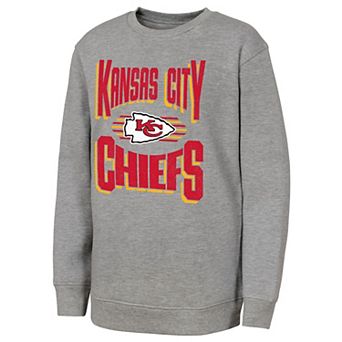 Youth Outerstuff Gray Kansas City Chiefs Jet Stream Sweatshirt