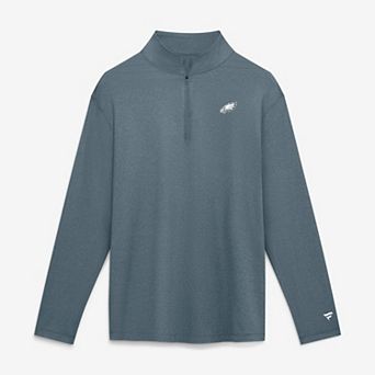 Men's Fanatics Gray Philadelphia Eagles Clutch Quarter-Zip Pullover