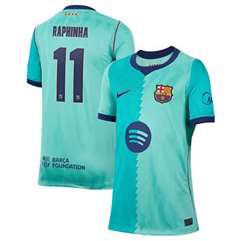 Youth Nike Raphinha Turquoise Barcelona 2026/27 Third Stadium Replica Jersey