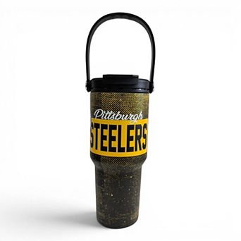 Pegasus Pittsburgh Steelers 24oz. Speckled Gradient Stainless Steel Dual Top Water Bottle