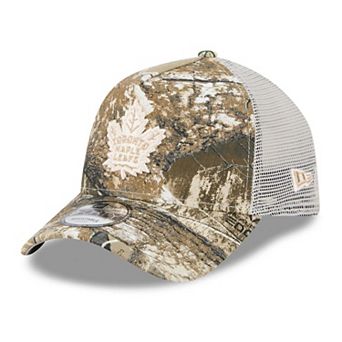 Men's New Era Camo Toronto Maple Leafs Real Tree A-Frame 9FORTY Adjustable Trucker Hat