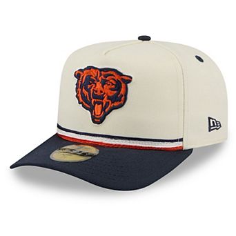 Men's New Era Cream/Navy Chicago Bears Vintage A-Frame 59FIFTY Fitted Hat