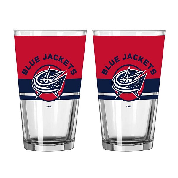 Logo Brands Columbus Blue Jackets Two-Piece 16oz. Horizon Pint Glass Set