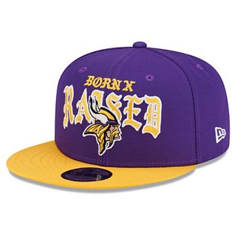Men's New Era x Born x Raised Purple/Gold Minnesota Vikings 9FIFTY Snapback Hat
