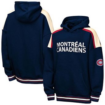 Youth Outerstuff Navy Montreal Canadiens Camaraderie Oversized Fleece Hoodie