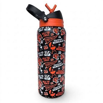 Pegasus Cincinnati Bengals 32oz. Game Day Pennant Stainless Steel ProPress Water Bottle