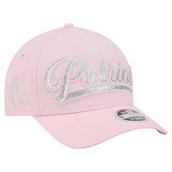 Girls' New Era Pink New England Patriots Throwback Glitz A-Frame 9FORTY Adjustable Hat