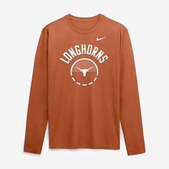 Men's Nike Texas Orange Texas Longhorns 2026 Courtside Basketball Shootaround Legend Dri-FIT Long Sleeve T-Shirt