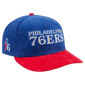 Men's New Era Royal/Red Philadelphia 76ers Corduroy 9FIFTY Snapback Hat