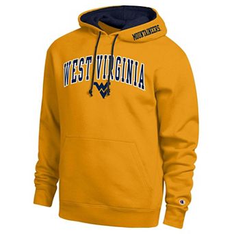 Men's Champion Gold West Virginia Mountaineers Arch Tackle Twill Hoodie