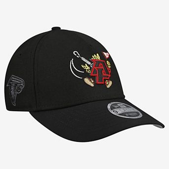 Youth New Era Black Atlanta Falcons Cartoon 9FORTY A-Frame Adjustable Hat