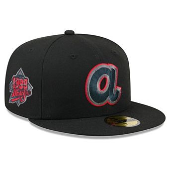 Men's New Era Black Atlanta Braves Color Pop 59FIFTY Fitted Hat