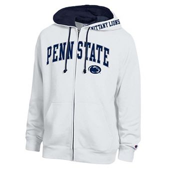 Men's Champion White Penn State Nittany Lions Arch Logo Full-Zip Fleece Hoodie