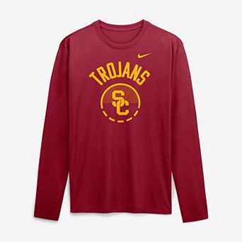 Men's Nike Cardinal USC Trojans 2026 Courtside Basketball Shootaround Legend Dri-FIT Long Sleeve T-Shirt