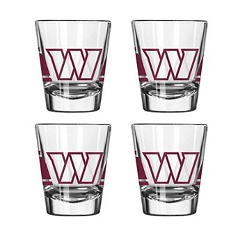 Logo Brands Washington Commanders Four-Piece Stripe Shot Glass Set