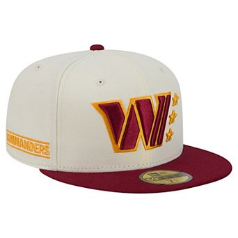 Men's New Era Cream/Burgundy Washington Commanders Deceptor 59FIFTY Fitted Hat