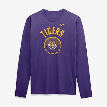 Men's Nike Purple LSU Tigers 2026 Courtside Basketball Shootaround Legend Dri-FIT Long Sleeve T-Shirt