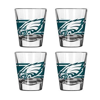 Logo Brands Philadelphia Eagles Four-Piece Stripe Shot Glass Set