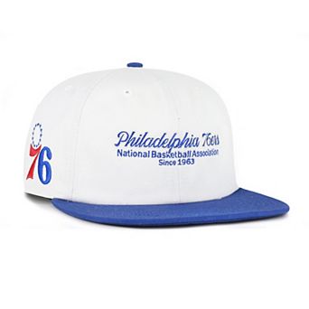 Men's '47 Cream Philadelphia 76ers Script Stack Captain Snapback Hat