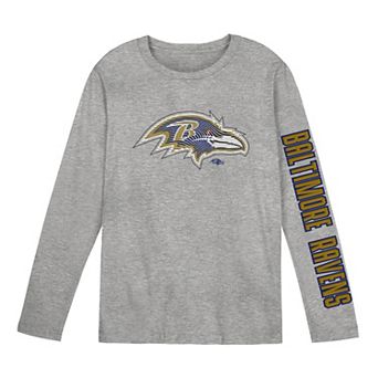 Preschool Outerstuff Gray Baltimore Ravens Air Raid Long Sleeve T-Shirt