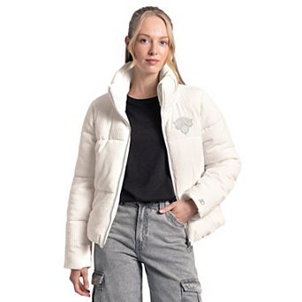 Women's Starter White New York Knicks Double Score Bubble Jacket