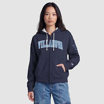 Women's Champion Navy Villanova Wildcats Arch Full-Zip Fleece Hoodie