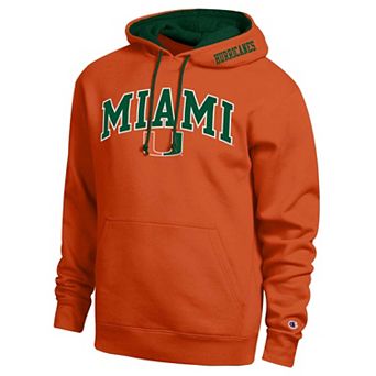 Men's Champion Orange Miami Hurricanes Arch Tackle Twill Hoodie