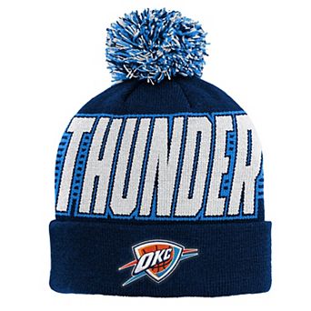 Youth Outerstuff Blue Oklahoma City Thunder Cuffed Knit Hat with Pom