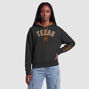 Women's Champion Black Texas Longhorns Fleece Hoodie