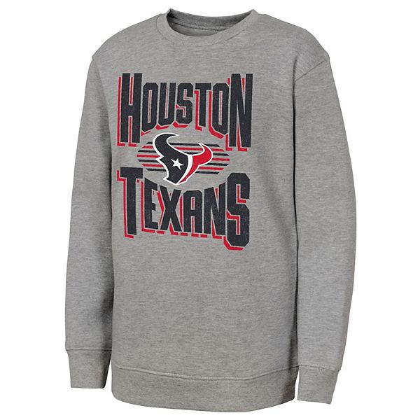Youth Outerstuff Gray Houston Texans Jet Stream Sweatshirt