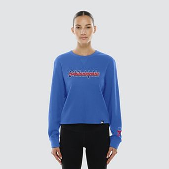 Women's New Era Royal Philadelphia 76ers Micro Thermal Long Sleeve T-Shirt