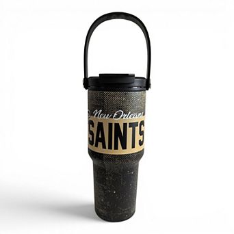 Pegasus New Orleans Saints 24oz. Speckled Gradient Stainless Steel Dual Top Water Bottle