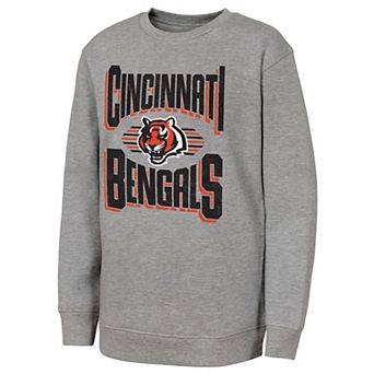 Youth Outerstuff Gray Cincinnati Bengals Jet Stream Sweatshirt