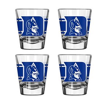 Logo Brands Duke Blue Devils Four-Piece Stripe Shot Glass Set