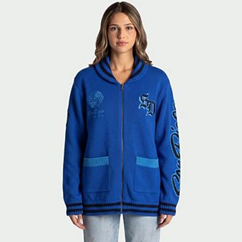 Unisex The Wild Collective Royal San Diego FC Jacquard Full-Zip Sweater